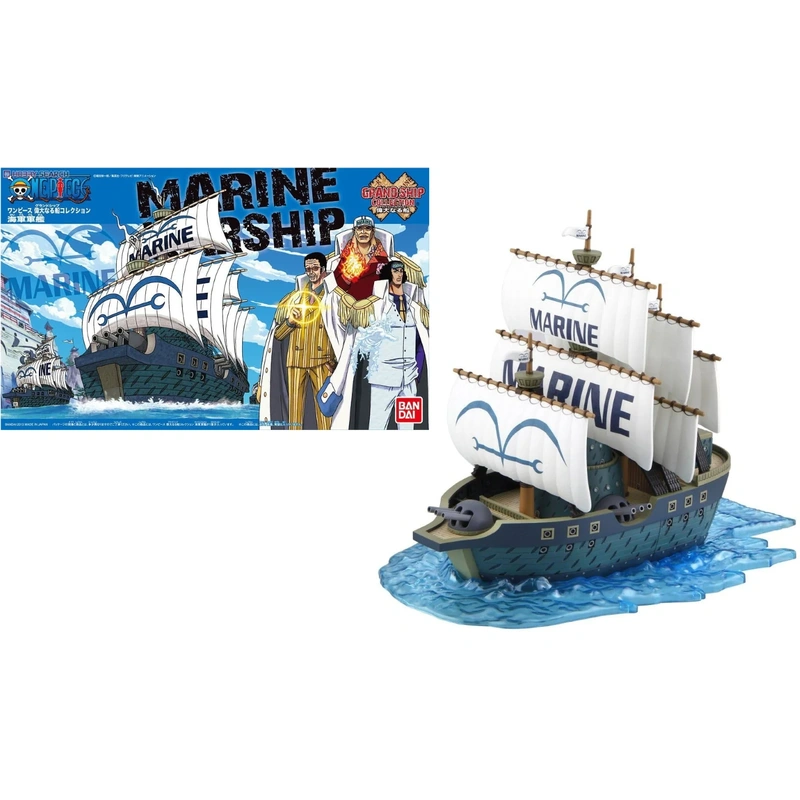 One Piece - Maqueta - buque de guerra de la marina